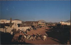 Burro Ride, Rawhide Arizona Postcard