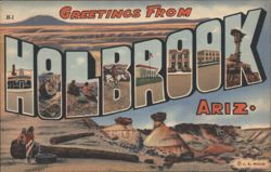 Greetings From Holbrook, Arizona Postcard