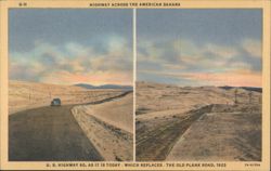 Highway Across the American Sahara Postcard