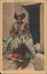 Hopi Maiden in Formal Hair-do Postcard