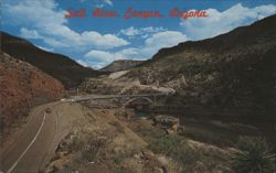 Highway Bridge, Salt River Canyon Postcard