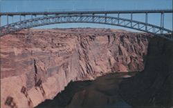 Bridge at Glen Canyon Dam, Arizona Postcard