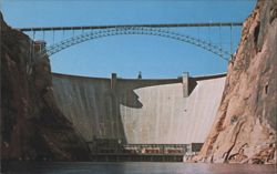 Glen Canyon Dam and Bridge Postcard