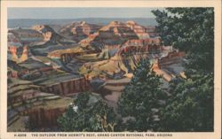 The Outlook From Hermit's Rest, Grand Canyon National Park Postcard