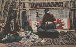 How Navajo Rugs Are Made Postcard