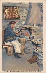 Navaho Silversmith, Grand Canyon National Park Postcard