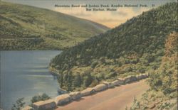 Mountain Road and Jordan Pond, Acadia National Park Postcard