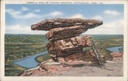 Umbrella Rock on Lookout Mountain, Chattanooga Postcard