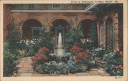 Scene in Bellingrath Gardens, Mobile, Ala. Postcard