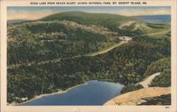 Echo Lake from Beach Bluff, Acadia National Park Postcard