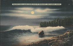 Balance Rock, Along Shore Path by Moonlight Postcard