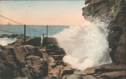 Thunder Hole along the Ocean Drive Postcard