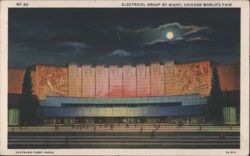 Electrical Group by Night, Chicago World's Fair Postcard