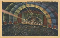 Interior of the Radio City Music Hall, New York City Postcard