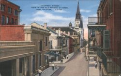 Chartres Street, View in the Old French Quarter, New Orleans Postcard