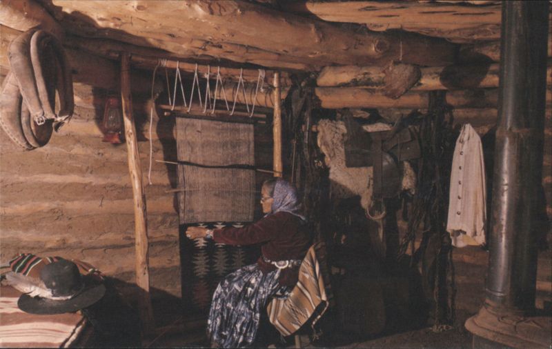 Navajo Hogan and Loom Jerry Jacka Photography Native Americana