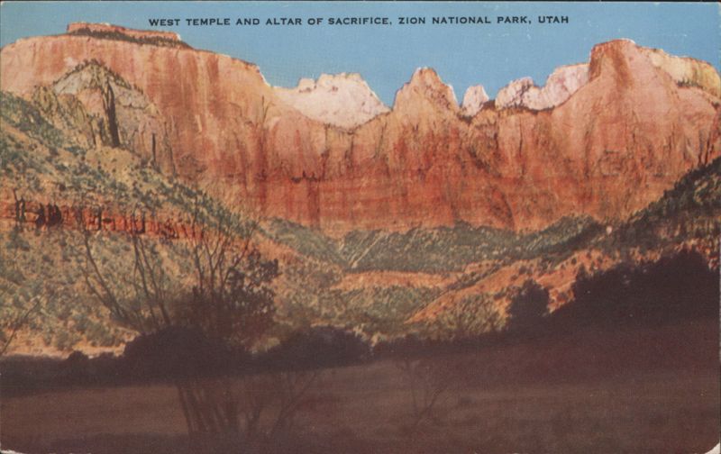 West Temple and Altar of Sacrifice, Zion National Park, UT Utah