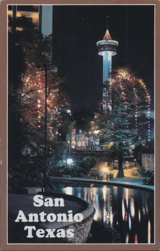 Riverwalk at Night, Tower of the Americas, San Antonio, TX Texas
