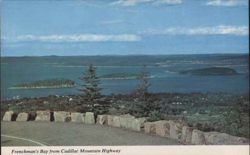 Frenchman's Bay from Cadillac Mountain Highway Bar Harbor Maine