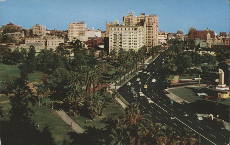 Lafayette Park and Wilshire Boulevard, Los Angeles California