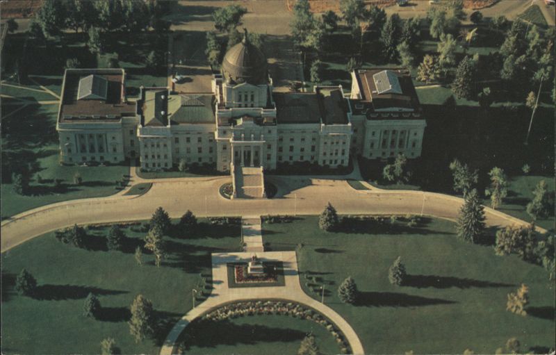 Aerial View, Montana State Capitol, Helena Montana Highway Commission