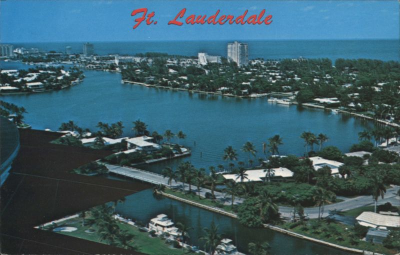 Ft. Lauderdale, Aerial View of Waterways & Homes Fort Lauderdale Florida