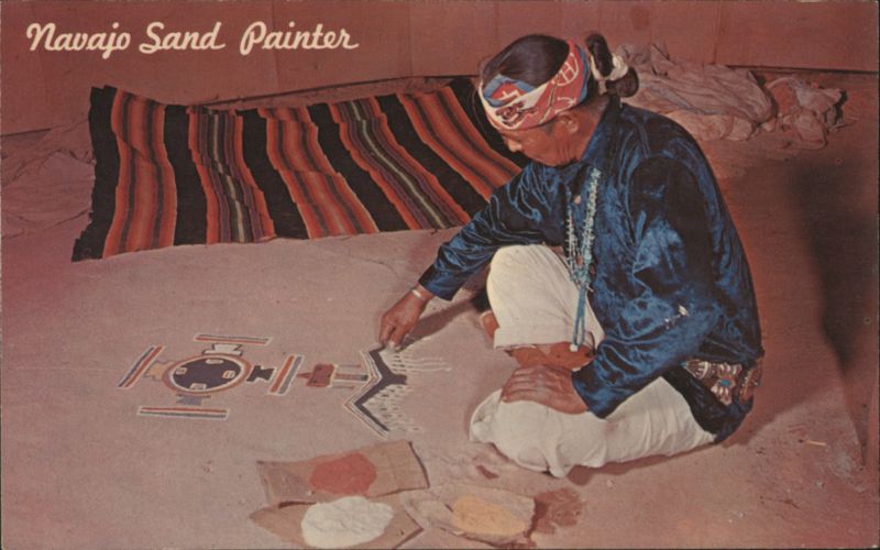 Navajo Sand Painter Native Americana