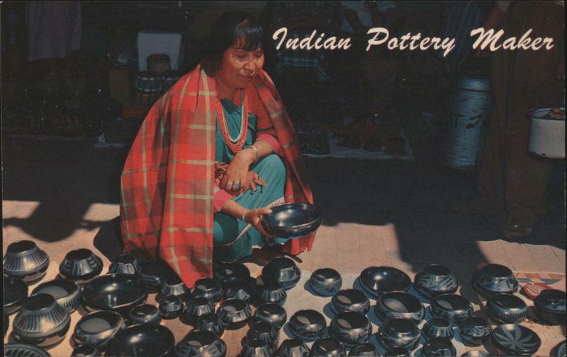 Indian Pottery Maker, Santana of San Ildefonso Pueblo, NM New Mexico