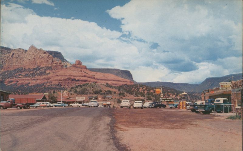 Sedona, Arizona, Street View with Red Rock Formations
