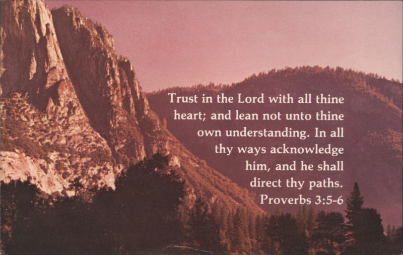 Proverbs 3:5-6, Mountain Landscape Religious
