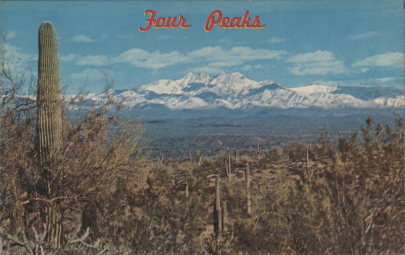 Snow Covered Four Peaks, Arizona Phoenix Bob Petley