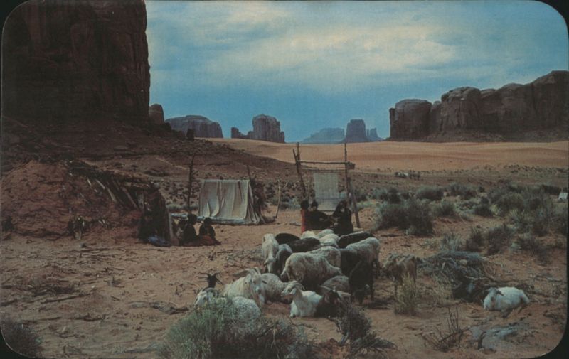 Navajo Family & Livestock, Monument Valley, AZ/UT Arizona