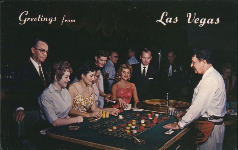 Greetings from Las Vegas, Hacienda Casino Roulette Table Nevada