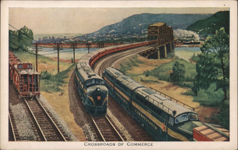 Crossroads of Commerce, Pennsylvania Railroad Trains Steubenville Ohio