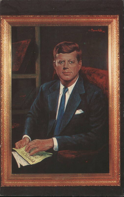 John F. Kennedy Portrait by Morris Katz, 1963 Artist Signed