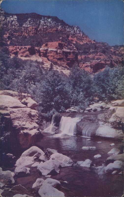 Oak Creek Canyon, Arizona: Stream and Red Rock Cliffs