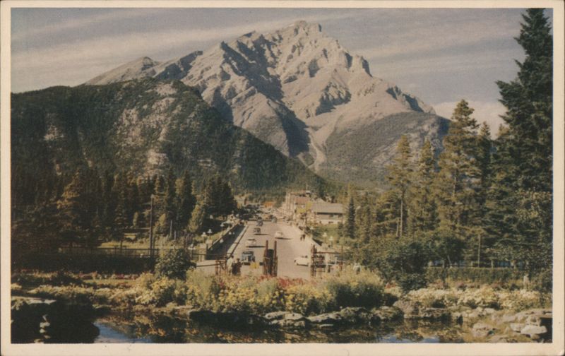 Cascade Mountain & Banff from Cascade Rock Gardens AB Canada