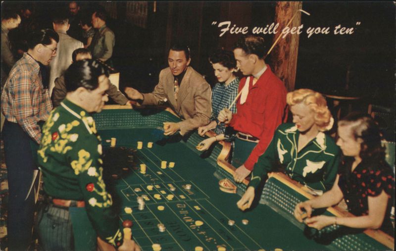 Craps Table, 'Five will get you ten', Nevada Casino