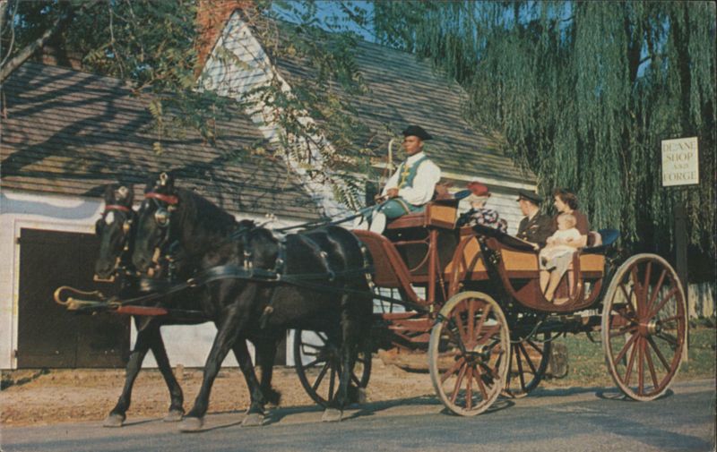 Mulberry Phaeton Passing Deane Forge, Williamsburg, VA Virginia
