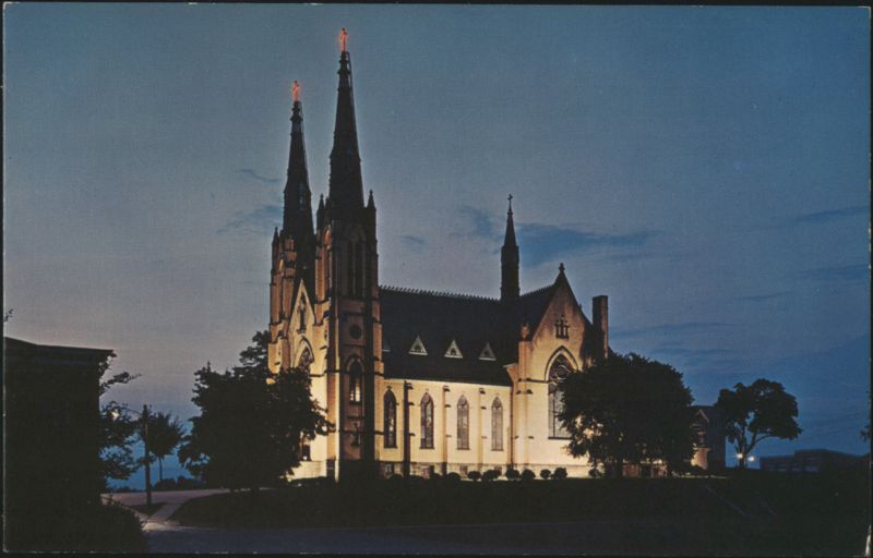 St. Andrew's Catholic Church at Night, Roanoke, VA Virginia