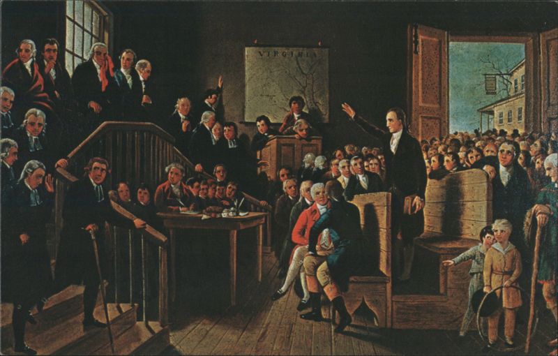Patrick Henry at Parson's Cause Trial, Hanover Courthouse, VA Virginia