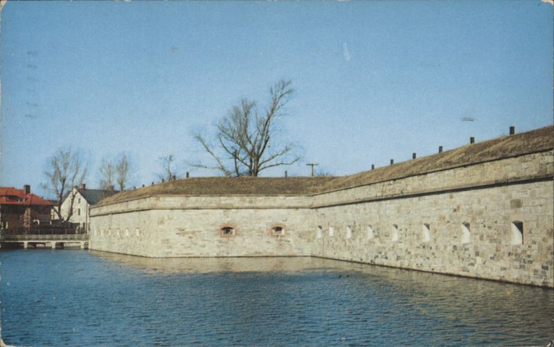 Walls and Moat, Fort Monroe, Old Point Comfort, VA Virginia