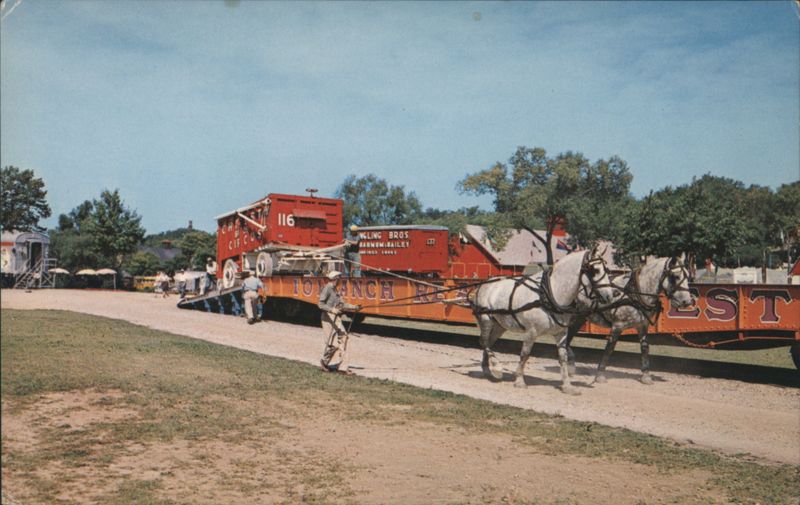 Percheron Horses Loading Circus Train, Circus World Museum Baraboo Wisconsin