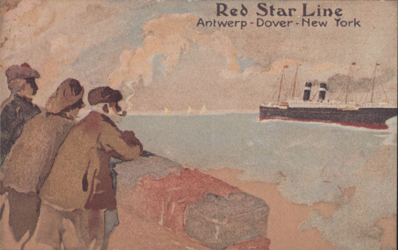 Red Star Line Steamship, Antwerp-Dover-New York Belgium