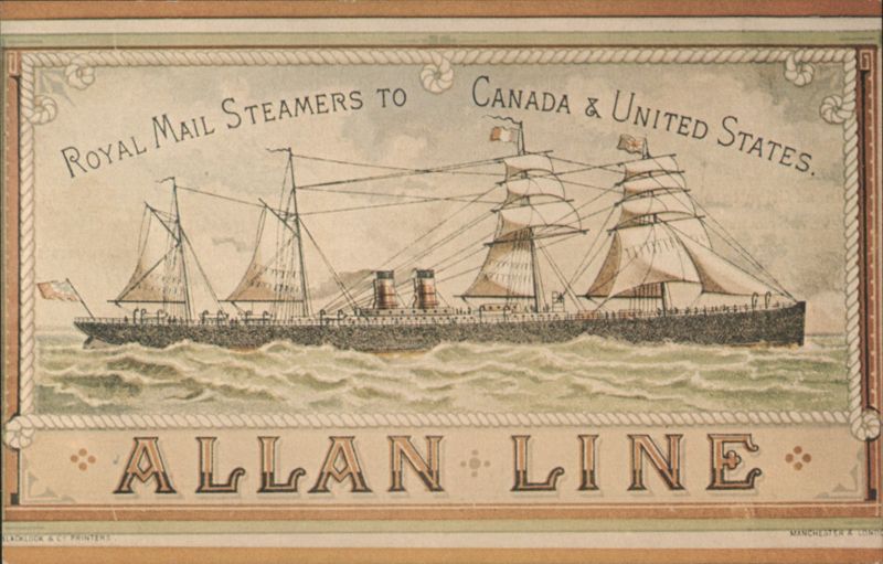 Allan Line Royal Mail Steamers to Canada & United States