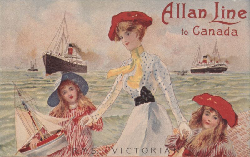 Allan Line to Canada, R.M.S. Victorian Advertising
