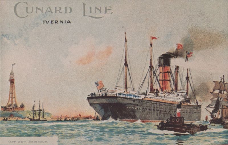 Cunard Liner IVERNIA, Off New Brighton United Kingdom