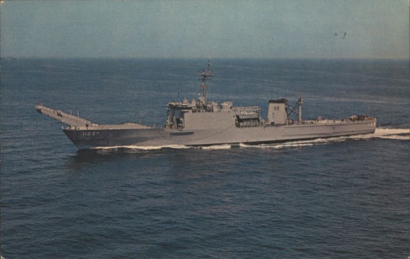U.S.S. San Bernardino (LST-1189) at Sea Ships