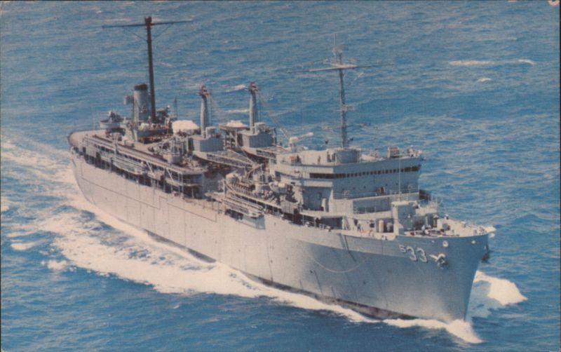 U.S.S. Simon Lake (AS-33) Underway Ships