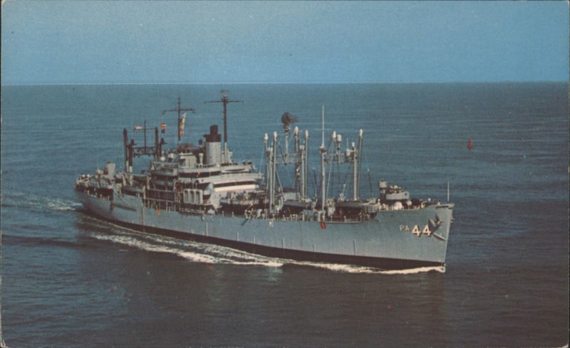 U.S.S. Fremont (APA-44) Naval Ship at Sea Ships